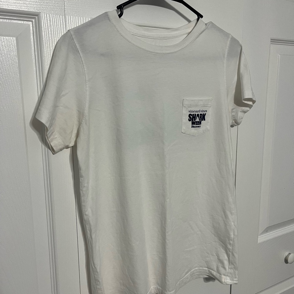 Vineyard Vines White Short Sleeve Tee with Pocket